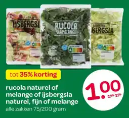 Spar Rucola naturel of melange of ijsbergsla naturel, fijn of melange aanbieding
