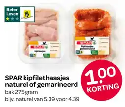 Spar SPAR kipfilethaasjes naturel of gemarineerd aanbieding