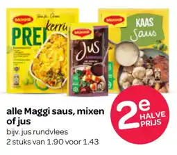 Spar alle Maggi saus, mixen of jus aanbieding