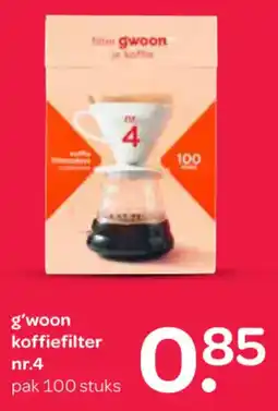 Spar G'woon koffiefilter nr.4 aanbieding