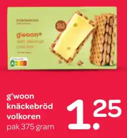 Spar G'woon knäckebröd volkoren aanbieding