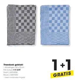 HANOS Theedoek geblokt aanbieding