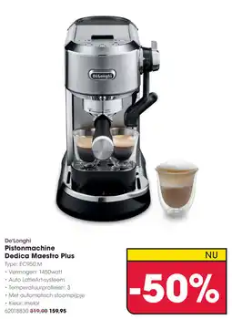 HANOS DeLonghi Pistonmachine Dedica Maestro Plus aanbieding