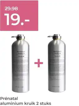 Prenatal aluminium kruik 2 stuks aanbieding