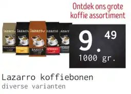 Naanhof Lazarro koffiebonen aanbieding
