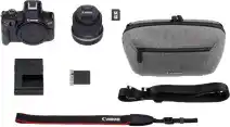 MediaMarkt CANON EOS R50 + RF-S 18-45mm + Starterskit Systeemcamera aanbieding