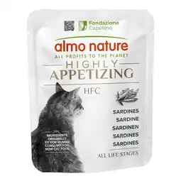 Zooplus 6x50g Almo Nature HFC Zeer Smakelijk Sardientjes natvoer voor katten aanbieding