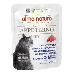 Zooplus 6x50g Almo Nature HFC Zeer Smakelijk Atlantische Tonijn natvoer voor katten aanbieding