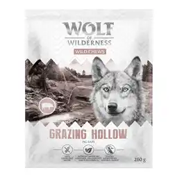 Zooplus Voordeelpakket: 3x260g Wolf of Wilderness varkensoren Grazing hollows hondensnacks aanbieding