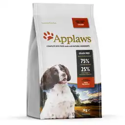 Zooplus 2kg Adult Small & Medium Breed Kip Applaws Hondenvoer aanbieding