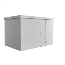 Praxis Biohort Metalen Tuinhuis Neo - Zilver Metallic - 348x236cm - Enkele Deur aanbieding