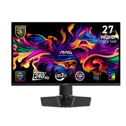 MediaMarkt MSI Mag 271qp Qd-oled X24 - 26.5 Inch Wqhd Oled (organic Light-emitting Diode) aanbieding