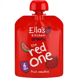 Etos Ella's Kitchen Fruit Smoothie The Red One Bio Knijpfruit 6+ Maanden 90 GR aanbieding