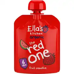 Etos Ella's Kitchen Fruit Smoothie The Red One Bio Knijpfruit 6+ Maanden 90 GR aanbieding