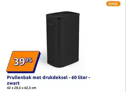 Action Prullenbak met drukdeksel aanbieding
