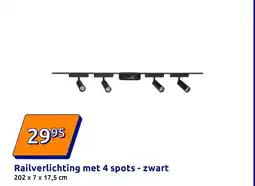Action Railverlichting met 4 spots aanbieding