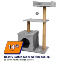 Action Beasty kattenboom met krabpalen aanbieding