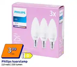 Action Philips kaarslamp aanbieding