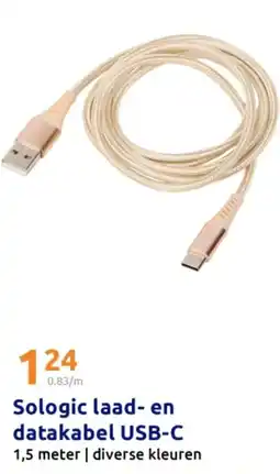 Action Sologic laad en datakabel USB-C aanbieding