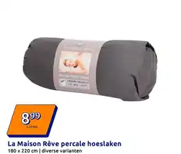 Action La Maison Rêve percale hoeslaken aanbieding