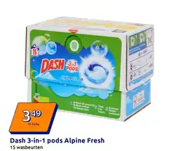 Action Dash 3-in-1 pods Alpine Fresh aanbieding