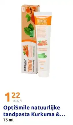 Action OptiSmile natuurlijke tandpasta Kurkuma &. aanbieding