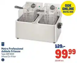 Makro Metro Professional dubbele friteuse aanbieding