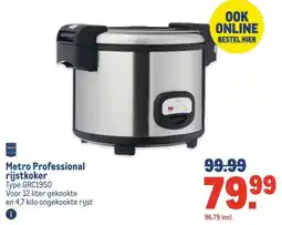 Makro Metro Professional rijstkoker aanbieding