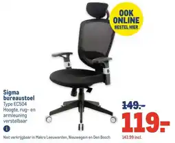 Makro Sigma bureaustoel aanbieding