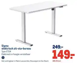 Makro Sigma elektrisch zit sta bureau aanbieding
