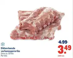 Makro Dikbevleesde varkensspareribs aanbieding
