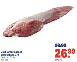 Makro Zuid Amerikaanse runderhaas 3/4 aanbieding