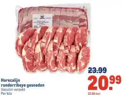 Makro Horecalijn runderribeye gesneden aanbieding