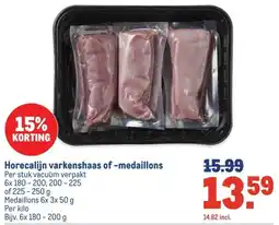 Makro Horecalijn varkenshaas of medaillons aanbieding