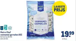 Makro Metro Chef vannamei garnalen ASC aanbieding