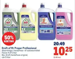 Makro Dreft of Mr Proper Professional aanbieding