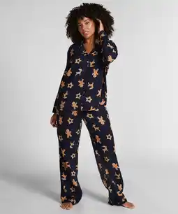 Hunkemoller Hunkemöller Pyjamaset Gingerbread Blauw aanbieding