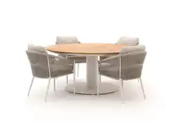 Kees Smit Bellagio Mineo/Grado ø170cm dining tuinset 7-delig aanbieding