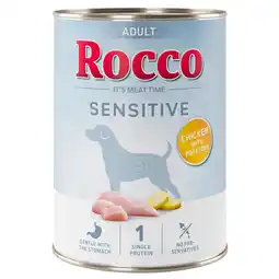 Zooplus Voordeelpakket Rocco Sensitive 24 x 400 g Nieuwe receptuur – 24 x 400 g: Kip met Aardappelen aanbieding