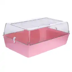 Zooplus 1 Tiaki Roze Knaagdierenhok Panorama 71x46x31,5 aanbieding