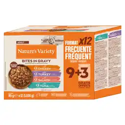 Zooplus Voordeelpakket: 48 x 85 g Nature's Variety Bites in Saus Mix (4 soorten) nat kattenvoer aanbieding
