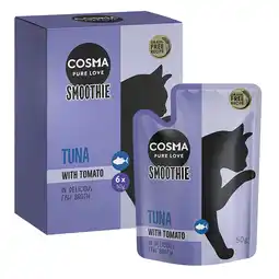 Zooplus 6x50g Cosma Smoothies Kattensnacks Tonijn met Tomaat aanbieding