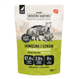 Zooplus Voordeelverpakking 2x500g Wiejska Zagroda lam met wild zwijn natvoer voor volwassen honden aanbieding