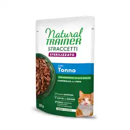 Zooplus 24x 85g Natural Trainer Stracceti Adult Gesteriliseerde repen in saus Tonijn nat kattenvoer aanbieding