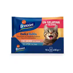 Zooplus 24 x 85g Brekkies Daily Delice Zalm & Tonijn nat kattenvoer aanbieding
