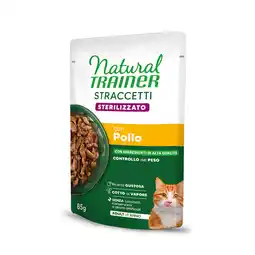 Zooplus 24x 85g Natural Trainer Stracceti Adult Sterilised Strips in Saus Kip nat kattenvoer aanbieding