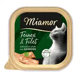 Zooplus Voordeelpakket: 32x 100g Miamor Fine & Filet Gevogelte Pur & Groenten natvoer voor katten aanbieding