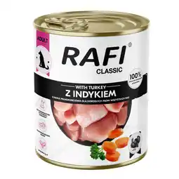 Zooplus 24x800g voordeelverpakking Rafi Dog Classic kalkoen natvoer voor honden aanbieding