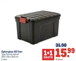 Makro Opbergbox 60 liter aanbieding