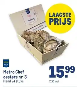 Makro Metro Chef oesters nr. aanbieding